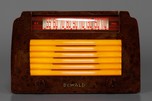 Swirled Brown+ Yellow Insert Grille DeWald A-502 ’Step-Top’ Catalin Radio